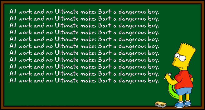 Bart Simpson at Chalkboard