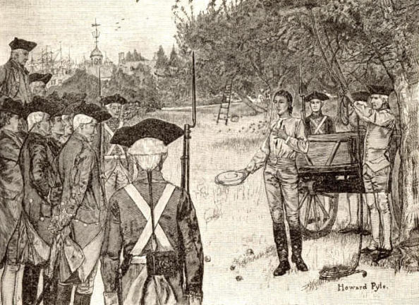 Nathan Hale hanged as a spy