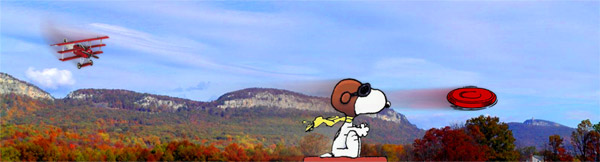 Snoopy and the Red Baron in the Gunks